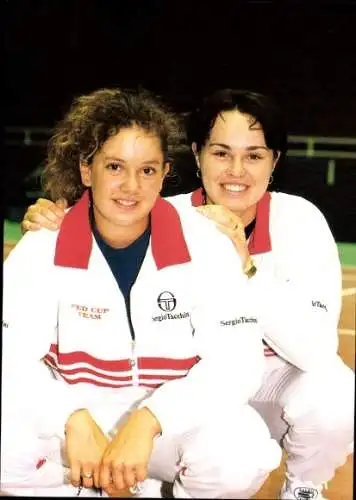 Ganzsachen Ak Fed Cup, Tennis, Martina Hingis, Patty Schnyder