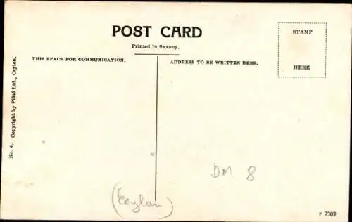 Ak Colombo Ceylon Sri Lanka, Queens House, General Post Office, Glockenturm