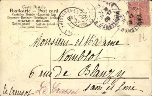 Präge Ak Glückwunsch Neujahr, Kind, Heft, Vergissmeinnicht