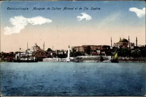 Ak Konstantinopel Istanbul Türkei, Moschee Sultan Ahmed, Hagia Sophia