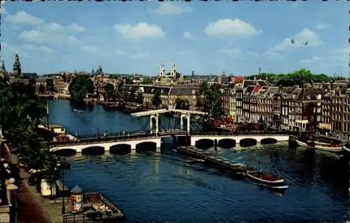 Ak Amsterdam Nordholland Niederlande, Magere Brücke über die Amstel