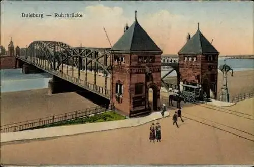 Ak Duisburg im Ruhrgebiet, Ruhrbrücke