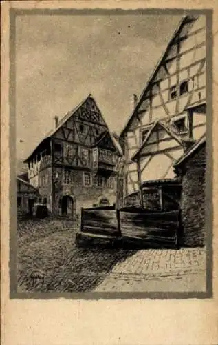 Ak Michelstadt im Odenwald, Alte Häuser, Patrizierhaus