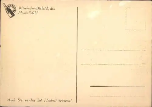 Ak Biebrich am Rhein Wiesbaden in Hessen, Sektkellerei Henkell, Empfangshalle mit Kellereingang