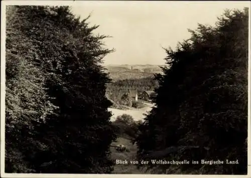 Ak Essen im Ruhrgebiet, Wolfsbachquelle, Blick ins Bergische Land