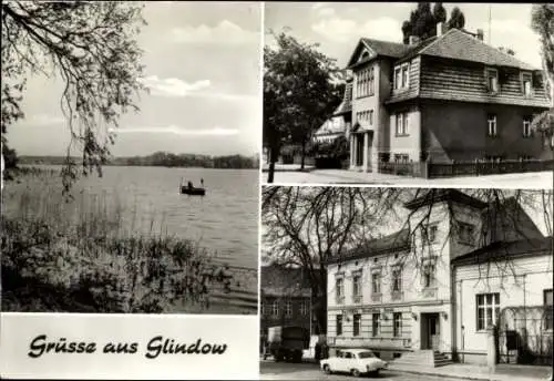 Ak Glindow Werder an der Havel, Gaststätte Deutsches Haus, See