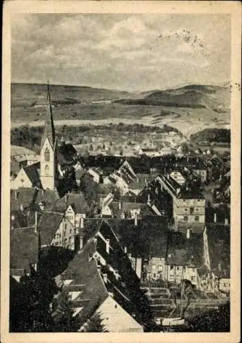 Ak Rottweil am Neckar, sur le Neckar, Teilansicht