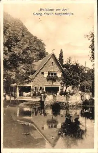 Ak Stuttgart in Württemberg, Weinhaus am See