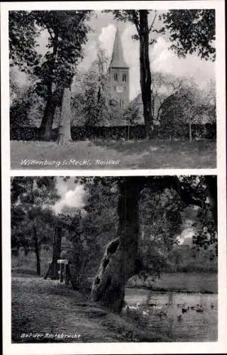 Ak Wittenburg in Mecklenburg, Am Wall, Amtsbrücke