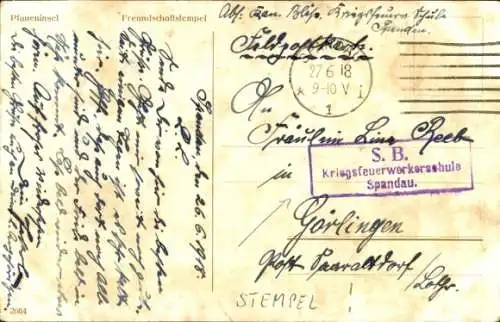 Ak Berlin Zehlendorf Wannsee, Pfaueninsel, Freundschaftstempel