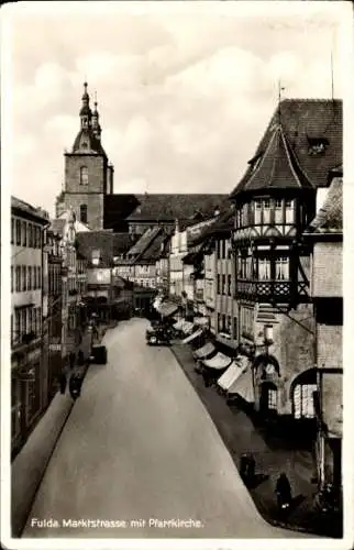 Ak Fulda in Hessen, Marktstraße, Pfarrkirche