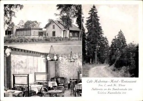 Ak Fuhlenrüe Hasenmoor in Schleswig Holstein, Cafe Hubertus, Hotel Restaurant, Inh. C. u. M. Wiese