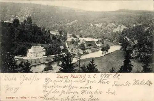 Ak Rüsdorf Bernsdorf in Sachsen, Gesamtansicht