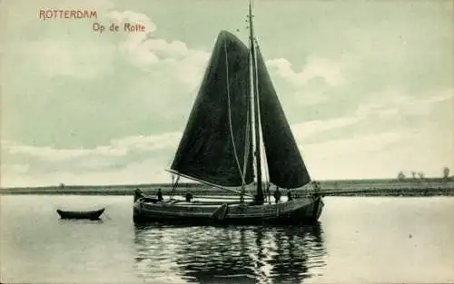 Ak Rotterdam Südholland Niederlande, Rotte, Segelboot