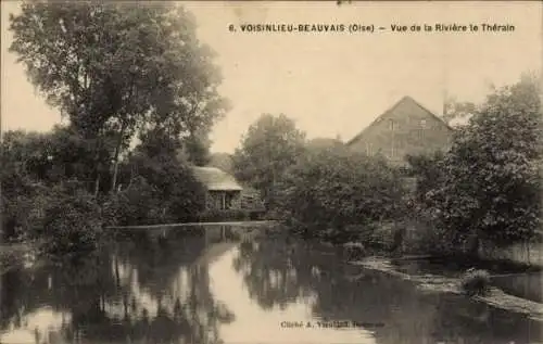 Ak Voisinlieu-Beauvais Oise, vue de la Riviere le Therain