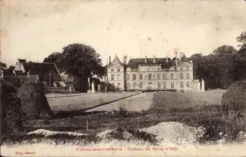 Ak Villeneuve-sur-Verberie Oise, Chateau de Raray