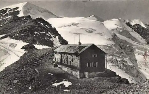 Ak Suldental Val di Solda in Südtirol, Hallesche Hütte am Eisseepass