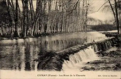 Ak Civray Vienne, Les Rives de la Charente