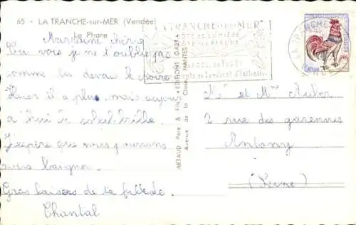 Ak La Tranche sur Mer Vendée, Phare