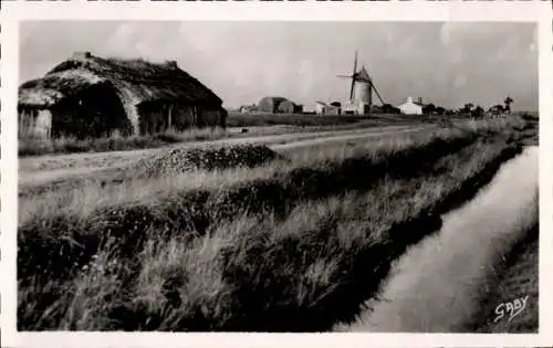 Ak Saint Jean de Monts Vendée, Les Marais