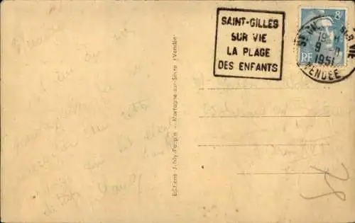 Ak Saint Gilles sur Vie Vendée, Port