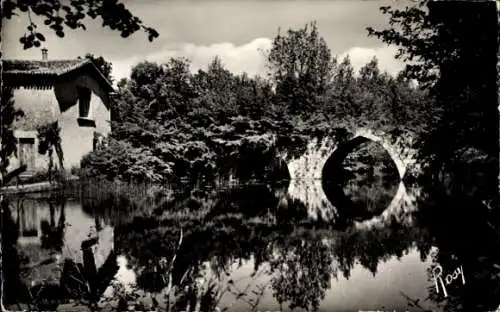 Ak Saint-Georges-de-Montaigu Vendee, Vue paysagique au Pont Romain