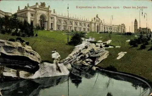 Ak Bruxelles Brüssel, Expo, Weltausstellung 1910, In den Gärten