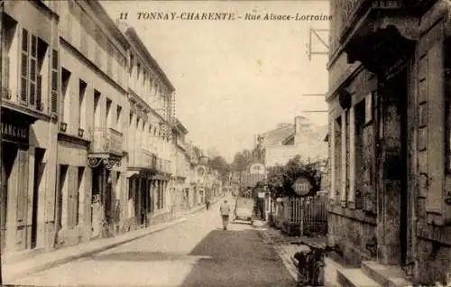 Ak Tonnay Charente und Charente Maritime, Rue Alsace Lorraine