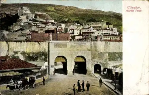 Ak Gibraltar, Marktplatz, Portal