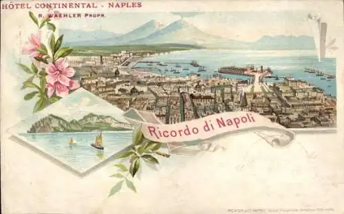 Litho Napoli Neapel Campania, Gesamtansicht