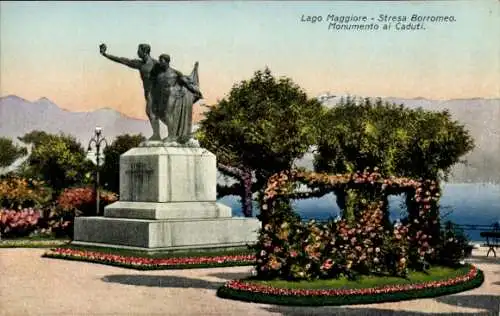 Ak Stresa Borromeo Lago Maggiore Piemonte, Monumento ai Caduti