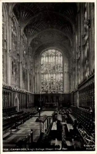 Ak Cambridge Ostengland, King's-College-Chapel, Chor