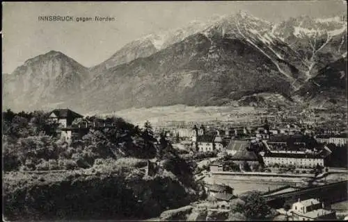 Ak Innsbruck in Tirol, Panorama gegen Norden