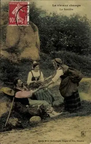 Ak Frankreich, Leben auf den Feldern, Die Hexe