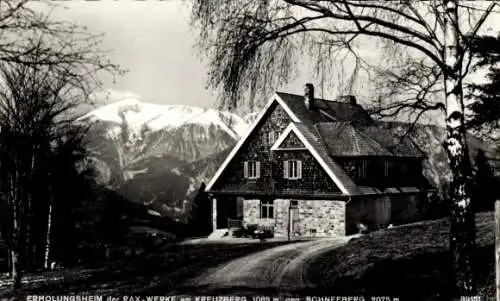 Ak Breitenstein am Semmering Niederösterreich, Schneeberg, Kreuzberg, Erholungsheim der Rax-Werke