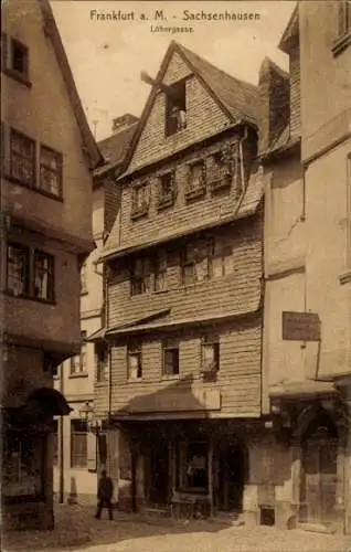 Ak Sachsenhausen Frankfurt am Main, Löhergasse