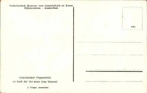 Ak Amsterdam Nordholland Niederlande, Niederländisches Puppenhaus, Rijksmuseum