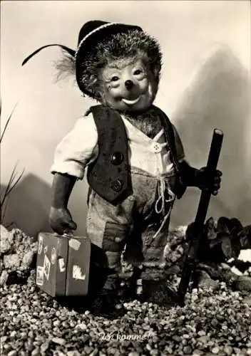 Ak Mecki der Igel, Ich komme, Reise, Urlaub, Koffer, Hut