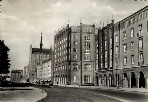 Ak Rostock, Lange Straße, Restaurant