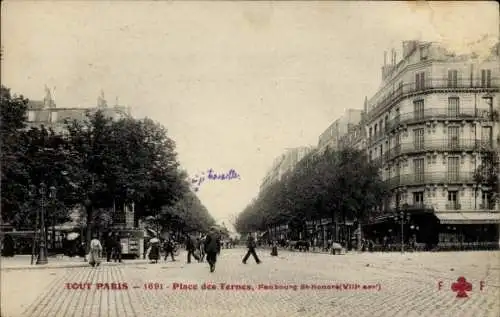 Ak Paris VIIIe Élysée, Place des Ternes