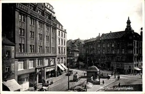 Ak Pforzheim im Schwarzwald, Leopoldsplatz, Ständige Musterausstellung