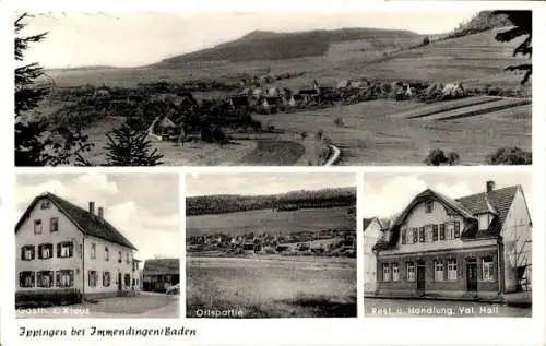 Ak Ippingen Immendingen an der Donau Baden, Gasthaus zum Kreuz, Rest. und Geschäft Val. Half