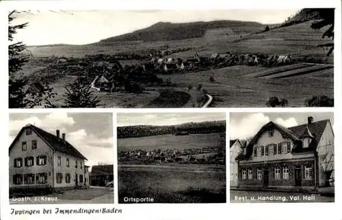 Ak Ippingen Immendingen an der Donau Baden, Gasthaus zum Kreuz, Rest. und Geschäft Val. Half