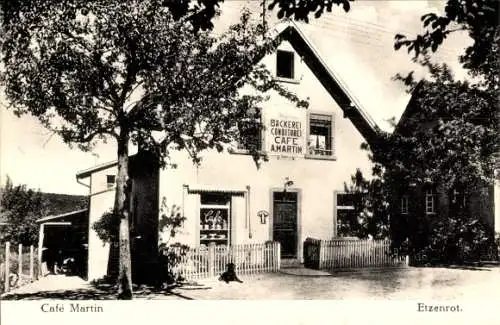 Ak Etzenrot Waldbronn im Schwarzwald, Bäckerei Konditorei Café A. Martin