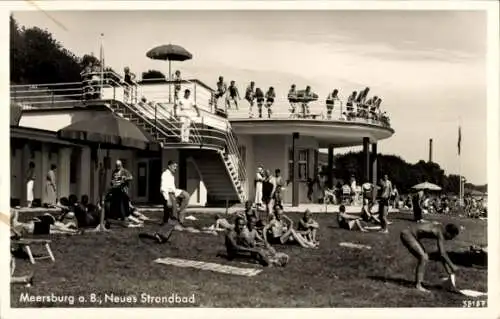 Ak Meersburg am Bodensee, Neues Strandbad