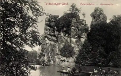 Ak Horn Bad Meinberg im Teutoburger Wald Westfalen, Externsteine, Wasserseite