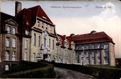 Ak Neuss am Rhein, Städtische Krankenanstalten