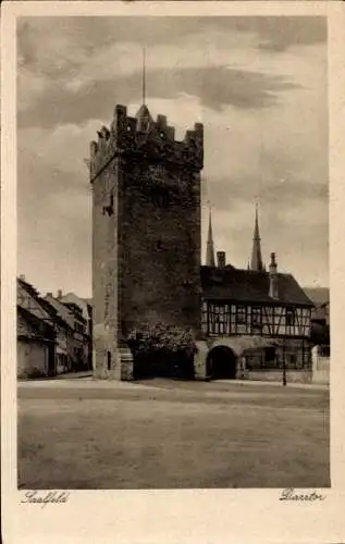 Ak Saalfeld an der Saale Thüringen, Das Darrtor