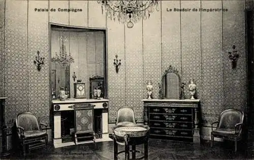 Ak Compiègne Oise, Palast, Das Boudoir der Kaiserin