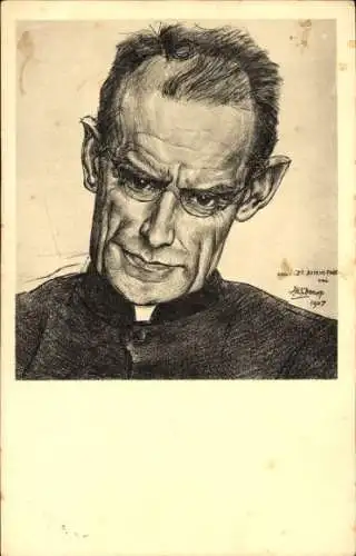 Künstler Ak Toorop, Jan, Mgr. Dr. Alph. Ariens